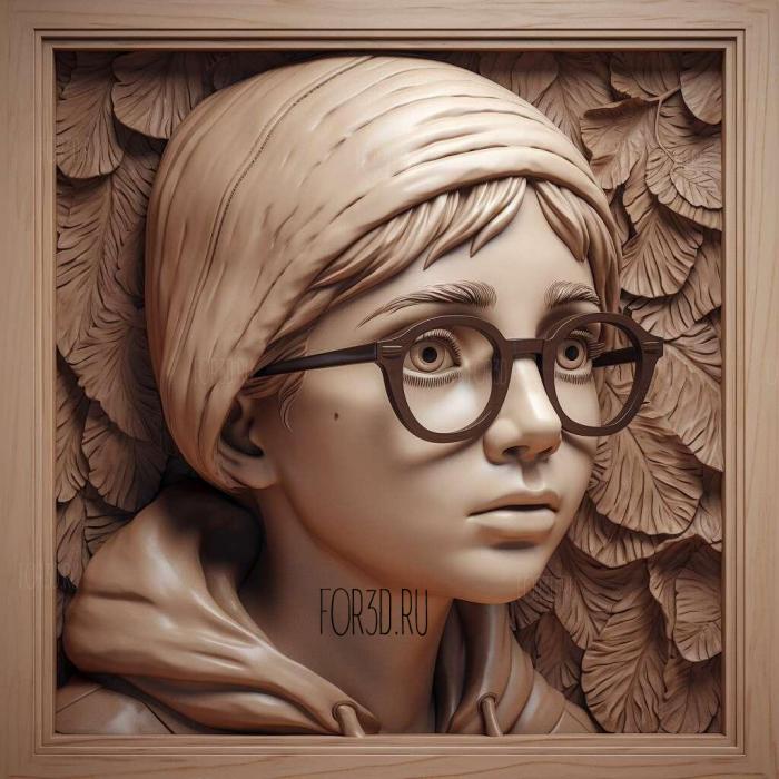 Megane Girl 3 stl model for CNC